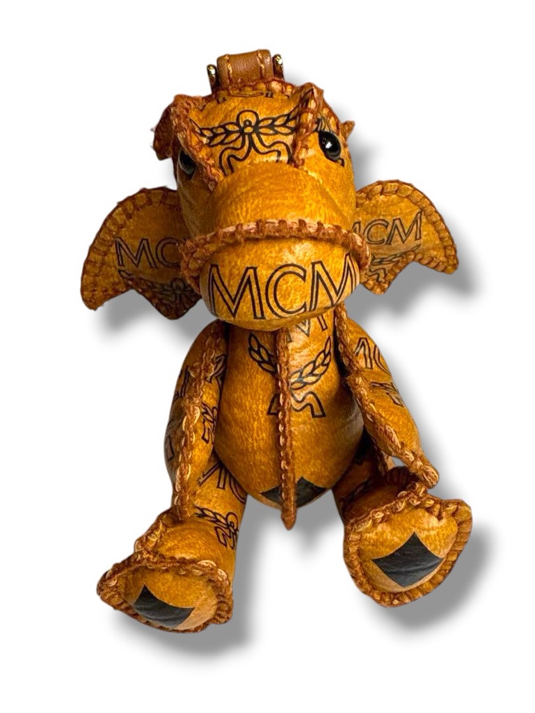 Mcm Visetos Dragon Key Ring Bag Charm Signature Cognac Zoo Collection Limited Ed